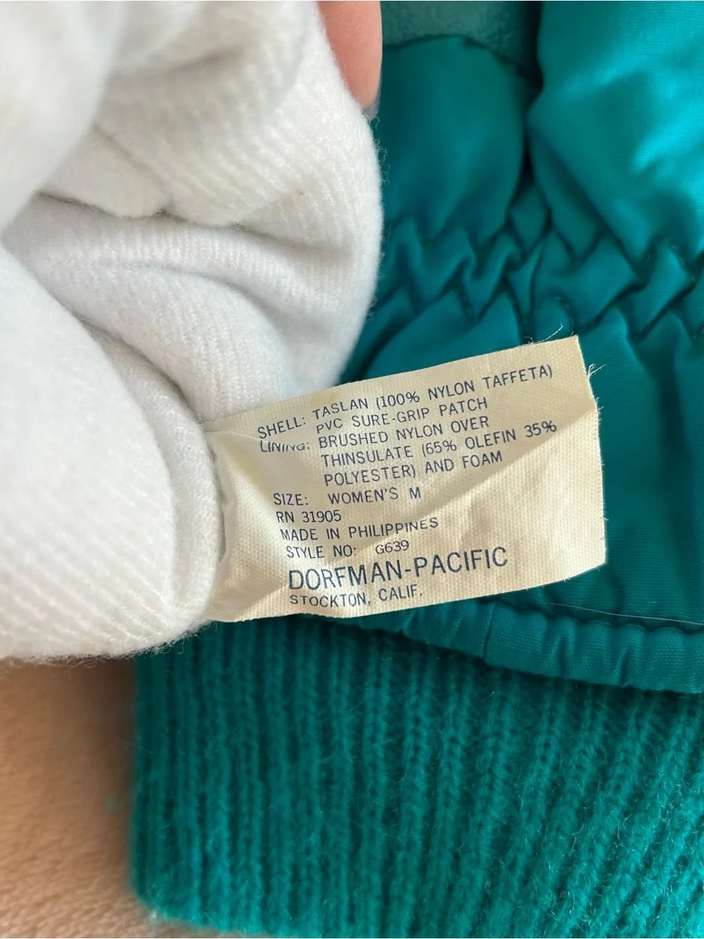 Thinsulate vintage 80s 90s insulated ski gloves teal and purple women’s M